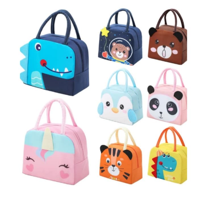 Bolsa Térmica Infantil Lancheira Escolar Marmita C/ Alça Estampas Animais Fofos 3D