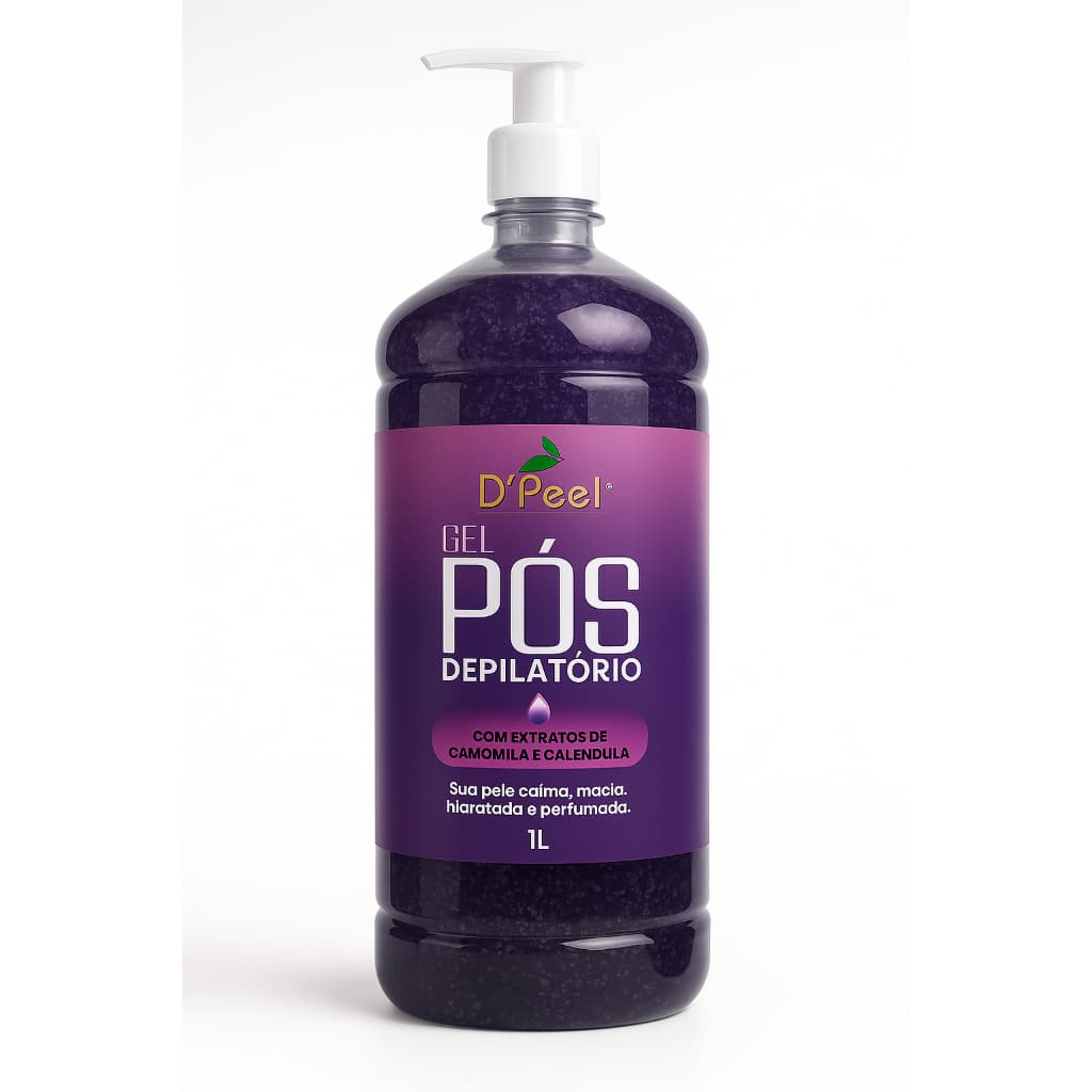 Gel Pós Depilatório D’Peel Camomila/Calendula 1L Calmante Hidratante Refrescante Cuidados com a Pele