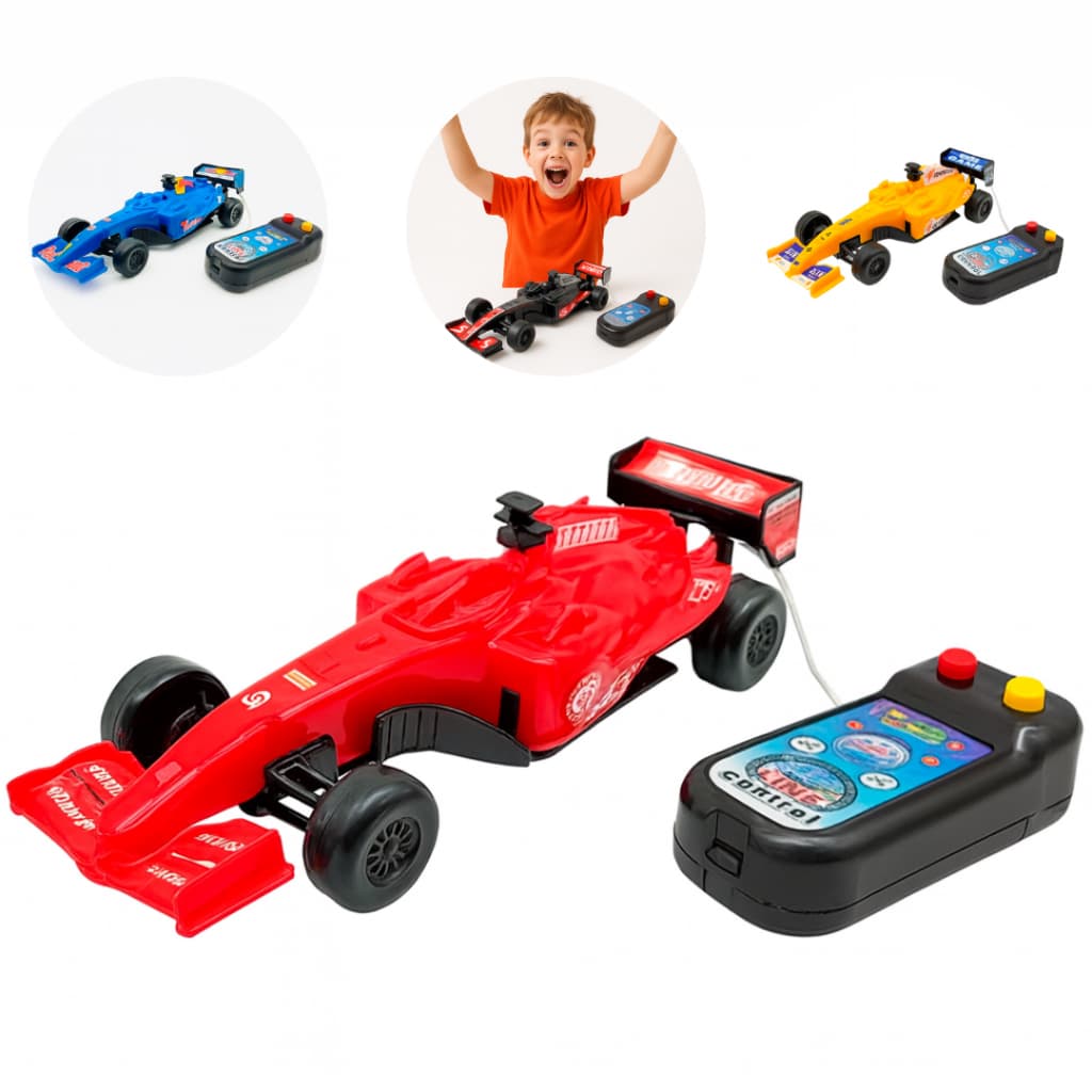 Carrinho de Controle Remoto Fórmula 1  | Esportivo de Competição com 3 Funções - Brinquedo infantil dia das crianças