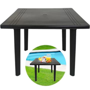 Mesa Quadrada Desmontável com Buraco para Guarda-Sol/ARQPLAST 25390 TOY