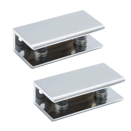 Kit 2 Suportes para Porta de Chuveiro – Vidro Sem Moldura