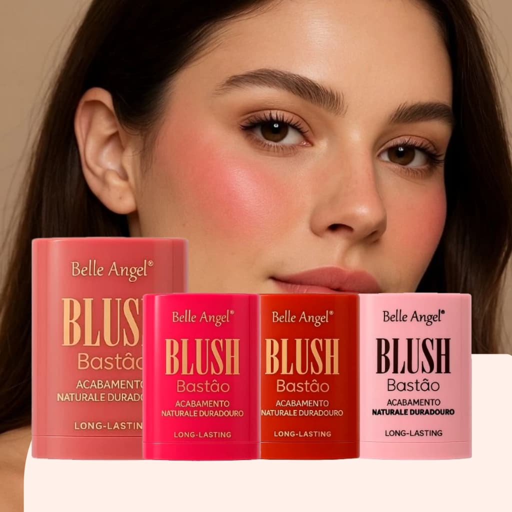 Blush Bastão Cor Natural Longa Duração Belle Angel RB 005