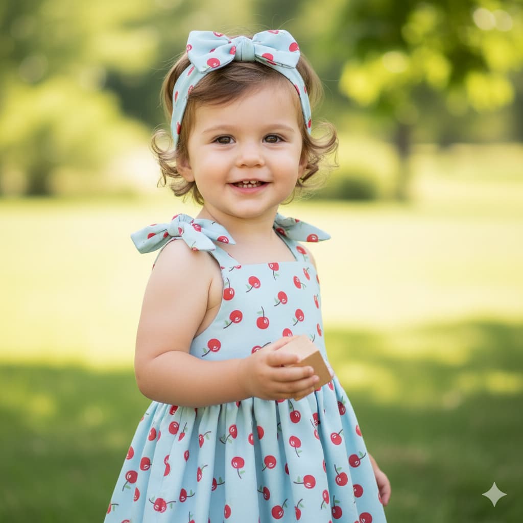Vestido Infantil Menina Estampado Verão Alça Regulavel