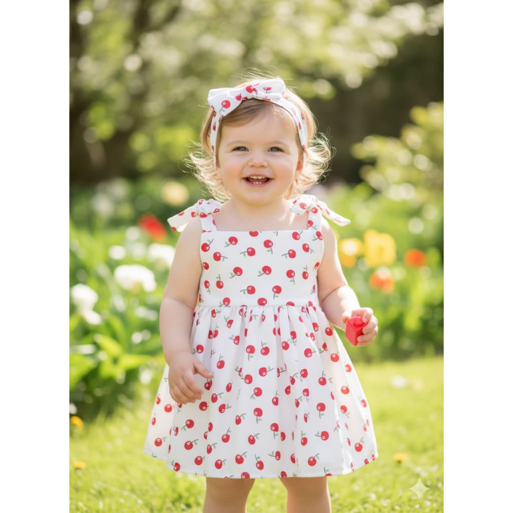 Vestido Infantil Menina Estampado Verão Alça Regulável