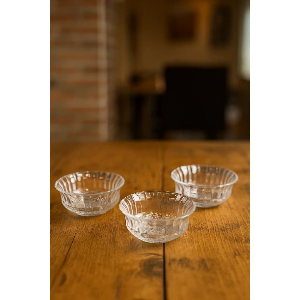 Conjunto 3 Potes Vidro Alexa Bowl Tampa Hermética Vedação Refratário Cozinha Mantimentos Sobremesa