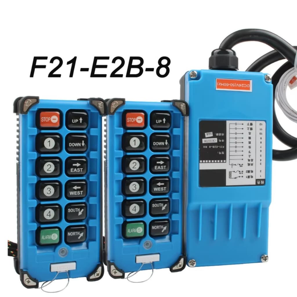 F21-E2B-8 Controle Industrial 220V – Grua, Pórtico e Talha Elétrica – Envio Imediato