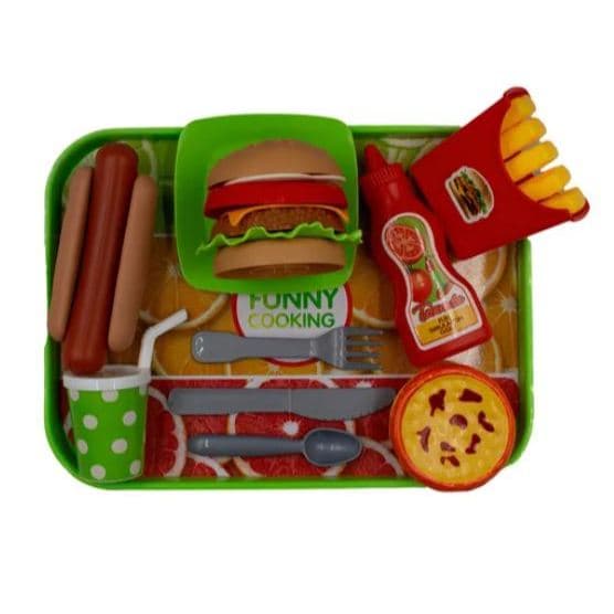 Kit Brinquedo Comida Lanche Fast Food Dinotoys Hambúrguer