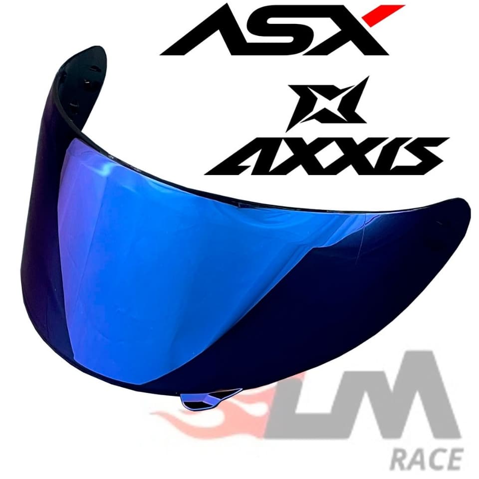 Viseira Capacete Asx Axxis Azul Eagle Draken City Segment V18b Nova Vmvision