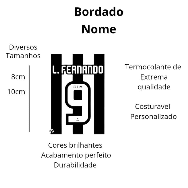 Patch Nomes Bordados Termocolante