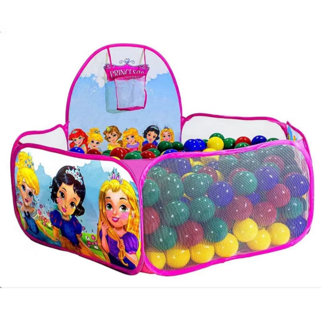 Piscina Infantil de Bolinhas com Cestinha de Arremesso – Estampas Divertidas Meninos e Meninas