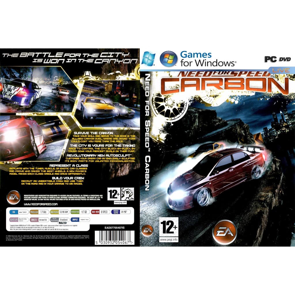 Need for Speed Carbon para Pc ou notebook Pen driver