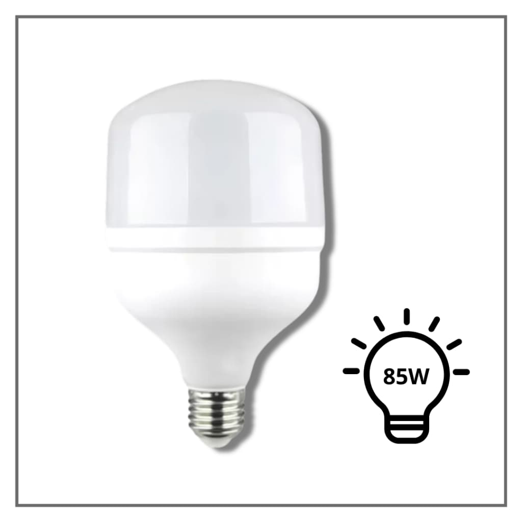 Lâmpada LED Alta Potência 80W /  85W – Branco Frio 6500K – Soquete E27