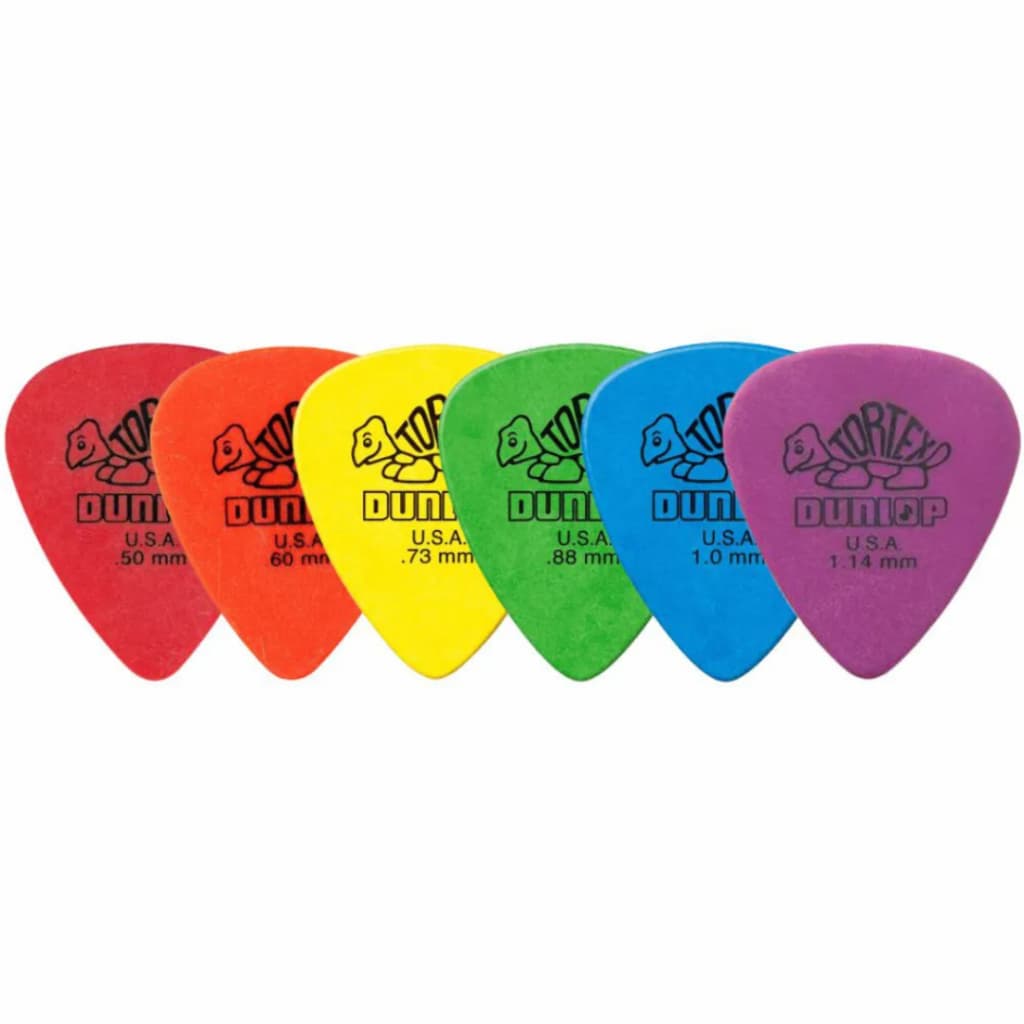 Kit Palheta Jim Dunlop Tortex Original para Guitarra Violão Baixo