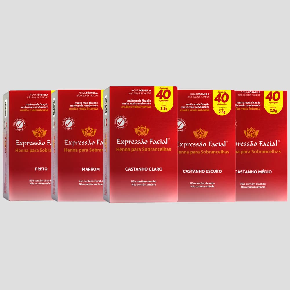 Henna para Sobrancelhas 40 Aplicações - Expressão Facial 2,5g
