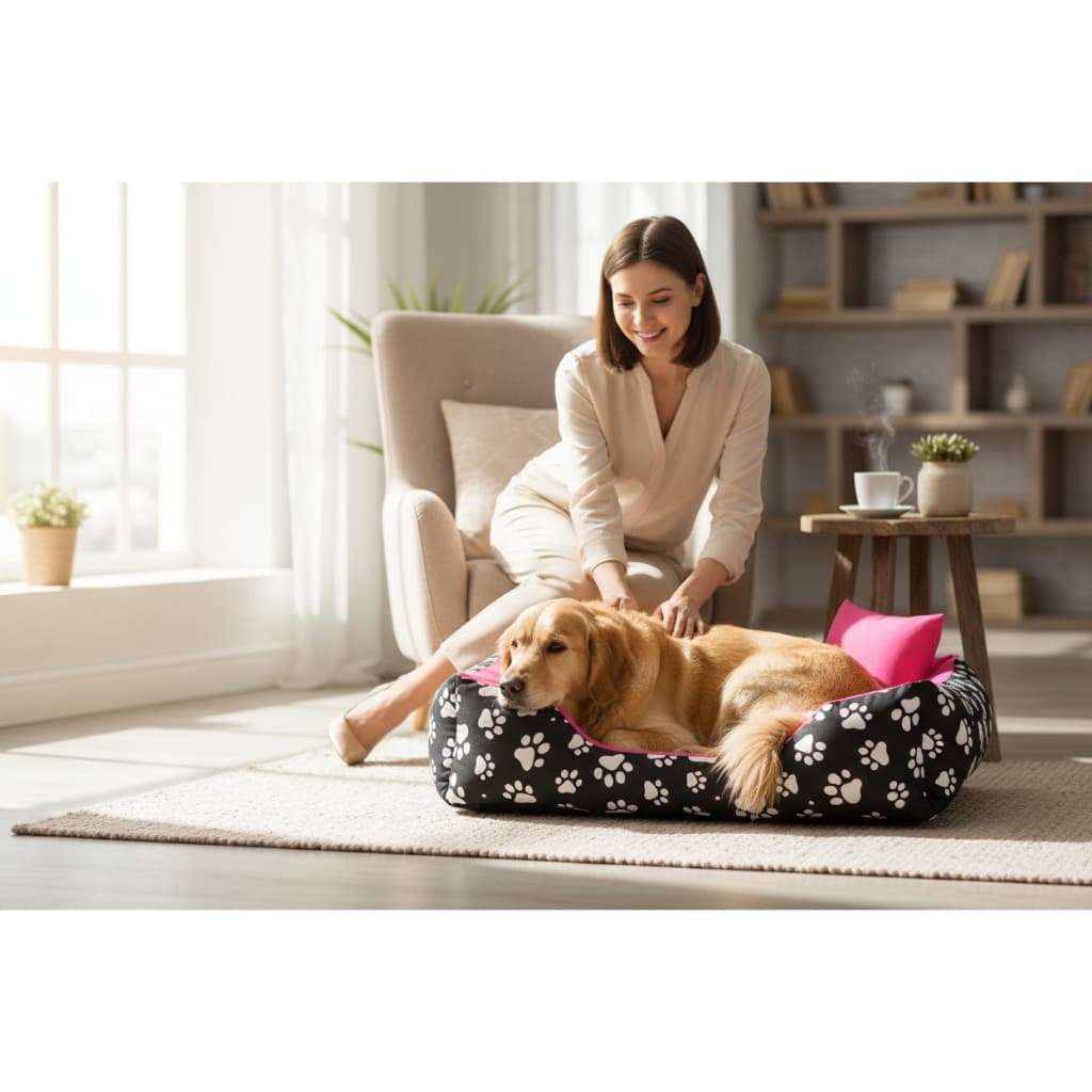 Cama Para cachorros grandes 100x70 incluso Brinquedos que são Almofadinha e Ossinho