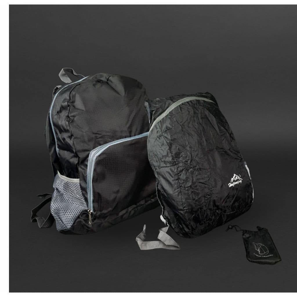 Kit c/04 Mochilas Dobráveis Track Resistente a Respingos D'água (02x20L e 02x25L)