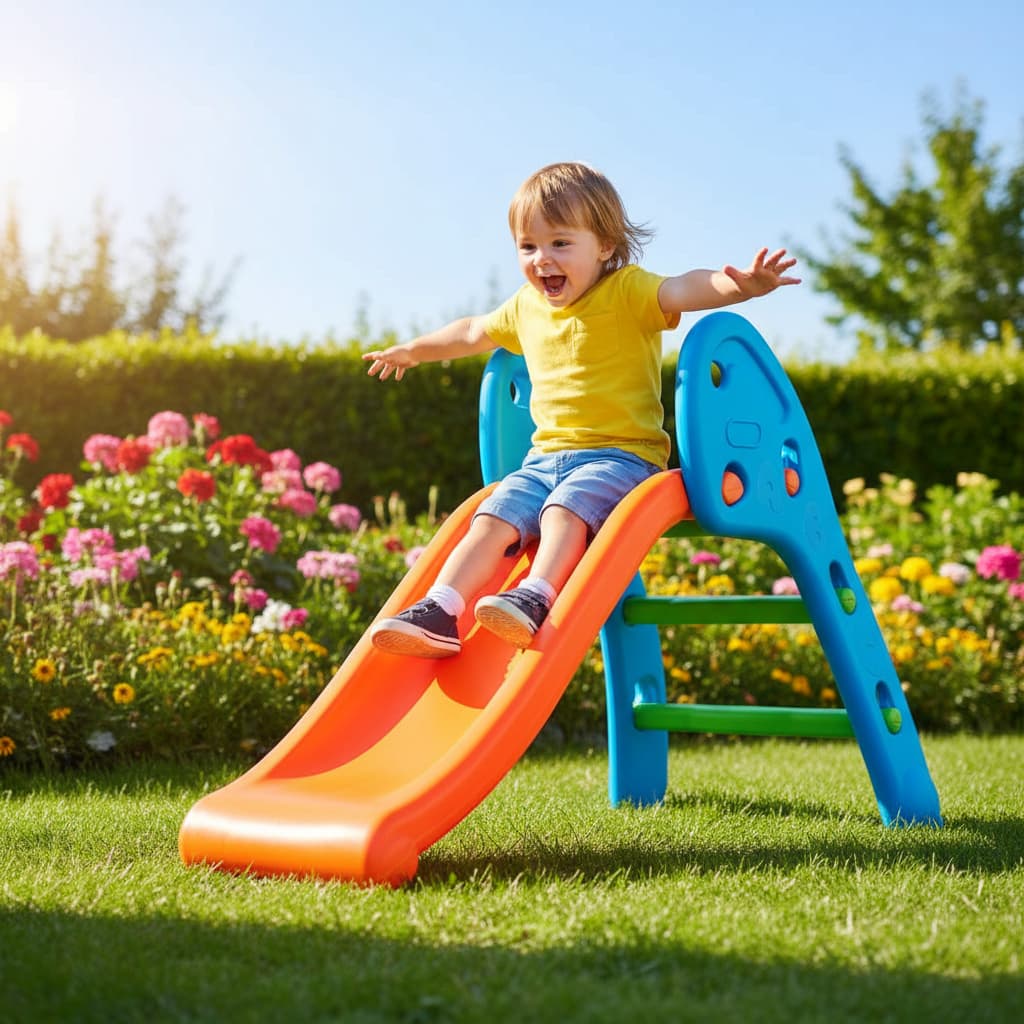 ESCORREGADOR PLAYGROUND 2 DEGRAUS ESCORREGA PARA CRIANÇAS BRINQUEDO HOMEPLAY