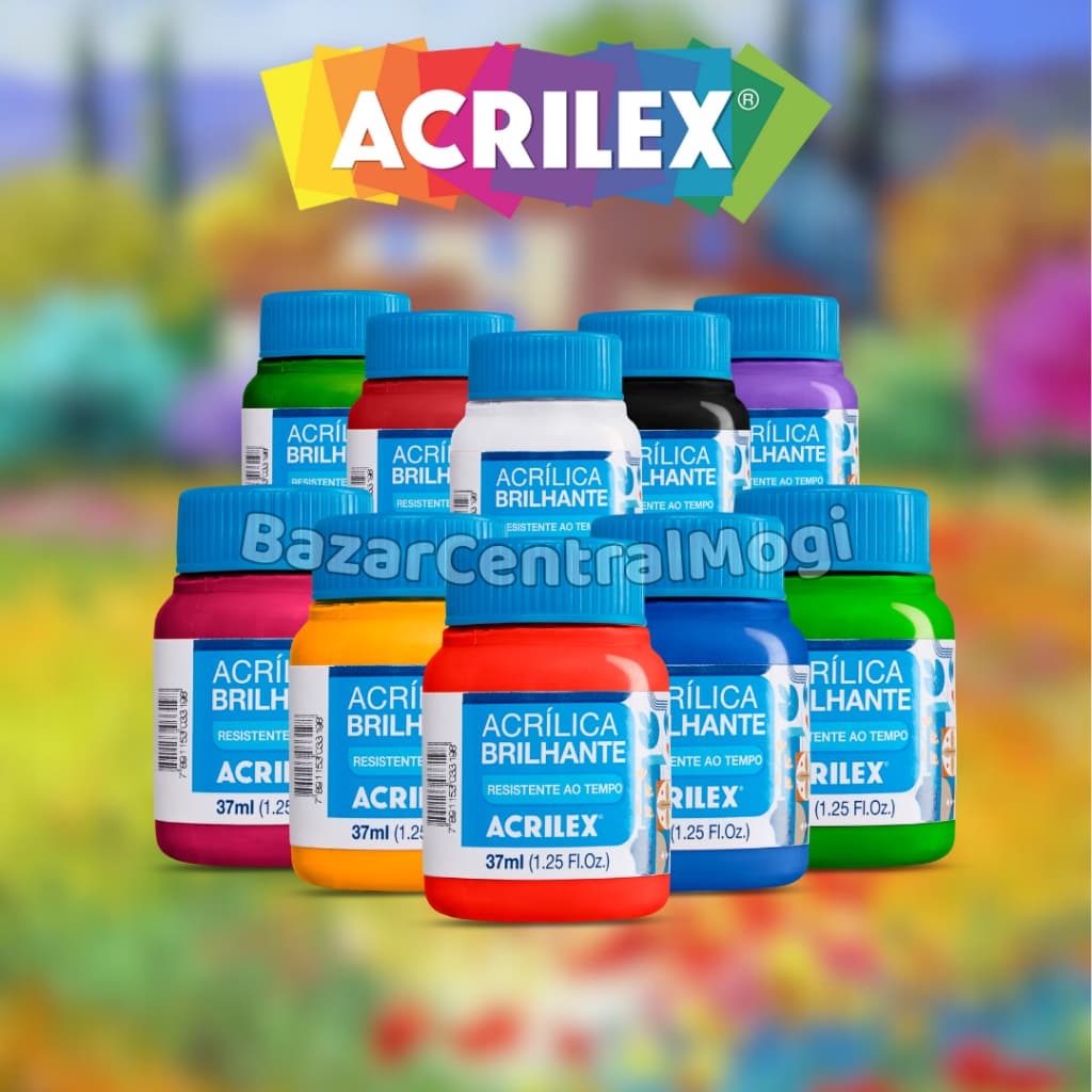 Tinta Acrílica Brilhante Acrilex 37ml Artesanato