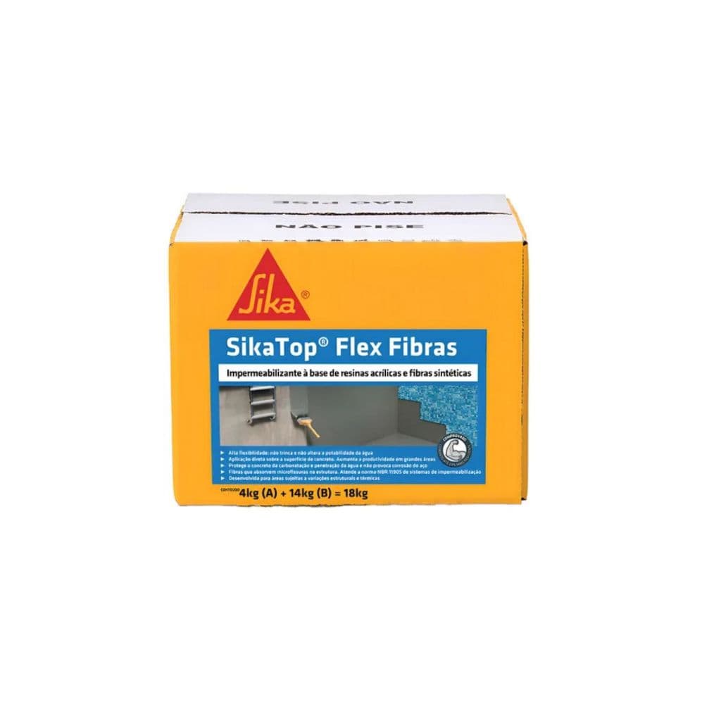 Sikatop Flex Fibras Revestimento Impermeabilizante 18Kg Cinza