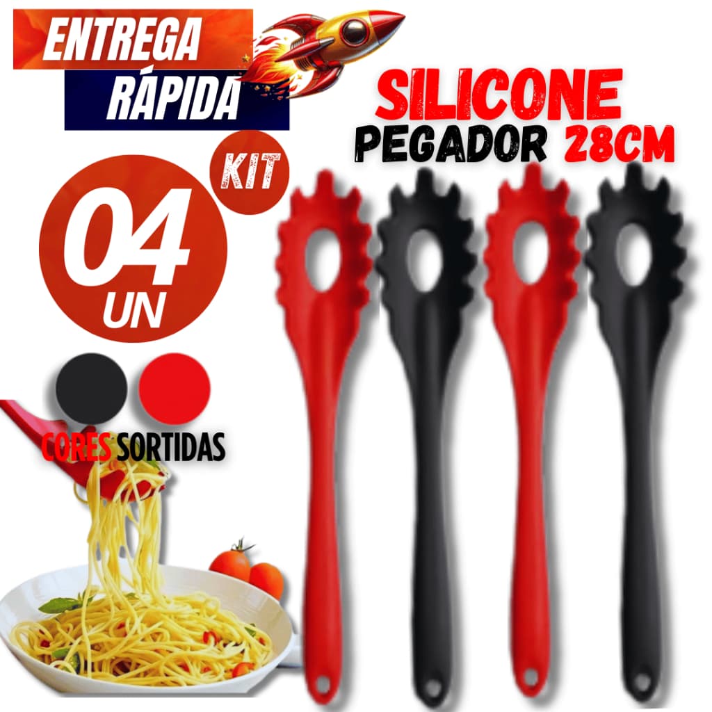 Combo 04/02 Pegador de Silicone linha Premium Qualidade e Resistencia Garantidos para sua cozinha Variáveis Utilidades