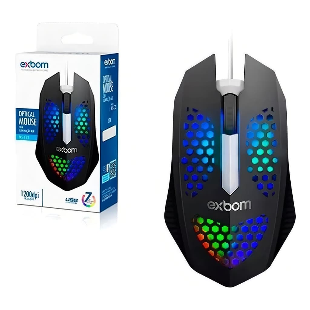 Mouse Gamer Com Fio RGB - Ms-c33 - Gamer