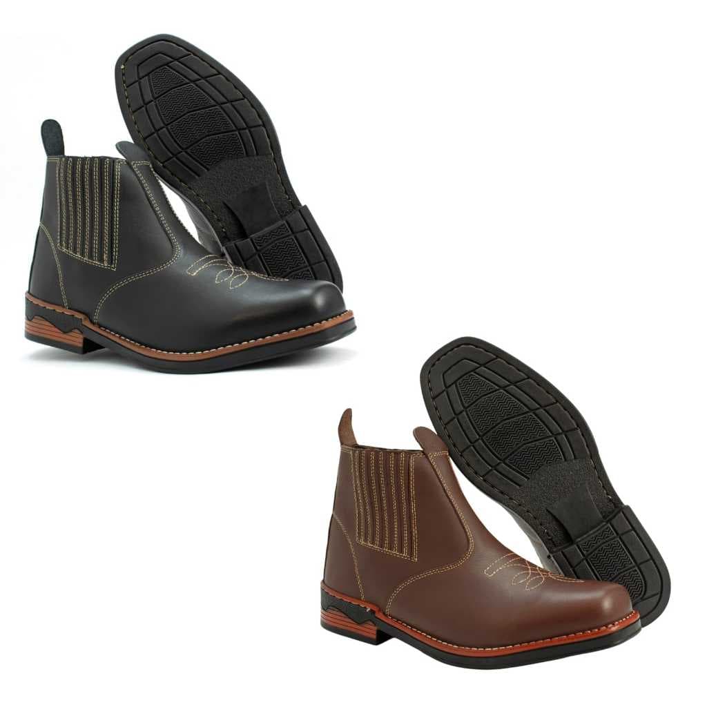 Botina Blaqueada Bota 100% Couro latego Promoção