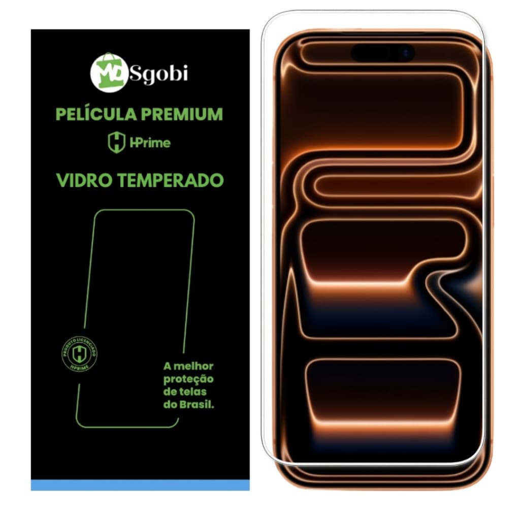 Película Vidro Temperado MD iPhone 17 17Air 17 Pro 17 Pro Max