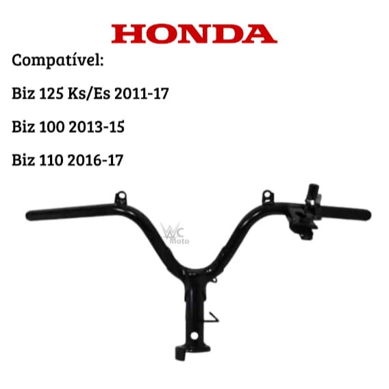 GUIDÃO PARA MOTO PECAS BIZ 125 2009/2017 BIZ 100 13/15 BIZ 110 16/17 KS/ES CROMOFORT