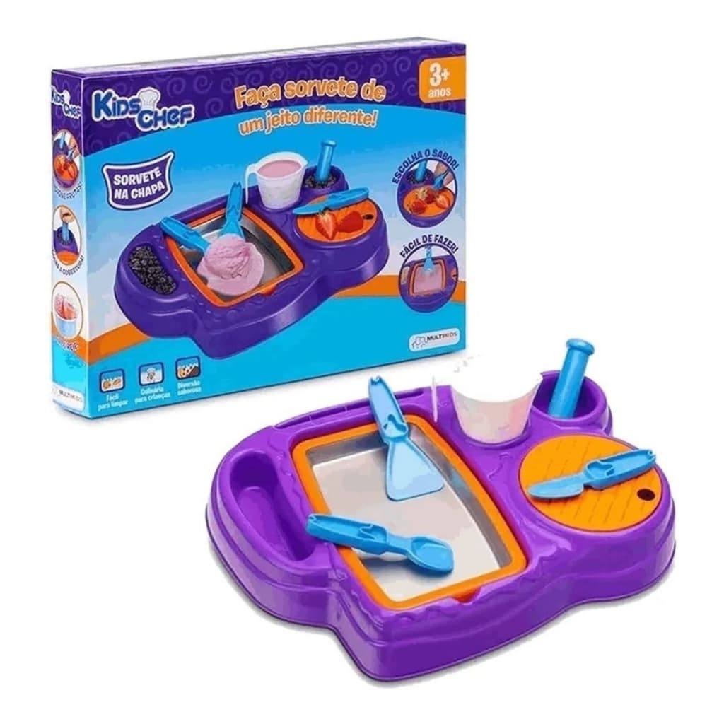 Brinquedo Fazer Sorvete Na Chapa Kids Chef Multikids