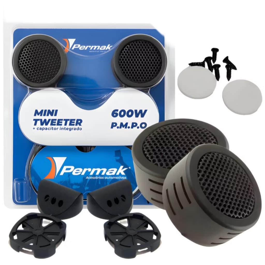 Par Mini Tweeter De Alta Frequência 600w Painel Porta Coluna Para Som Automotivo
