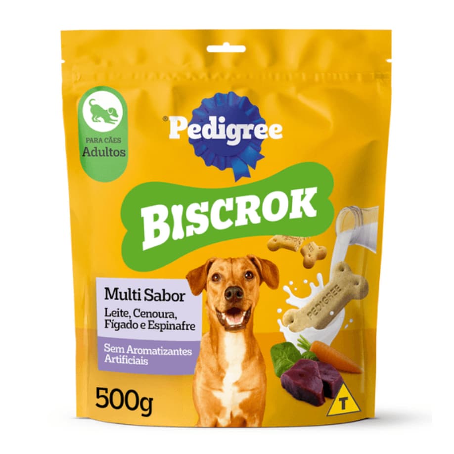 Biscoito Biscrok Para Cães Adultos Multi 500g Pedigree