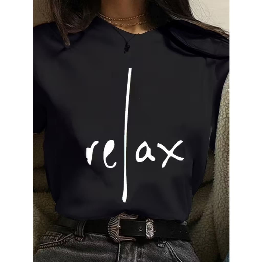 Camiseta Blusinha Algodão Adulto Infantil Plus SizeRelax Relaxar Paz Calma Streetwear Moda Premium