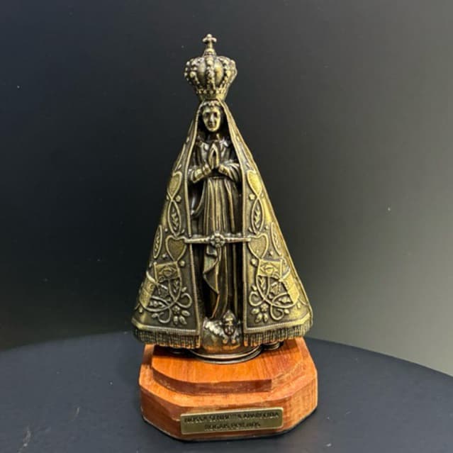 Imagem Nossa Senhora Aparecida em Resina Metálica Envelhecida