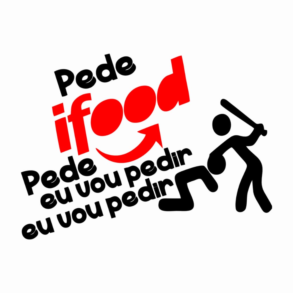 adesivo meme pedi ifood moto - motoboy - bike