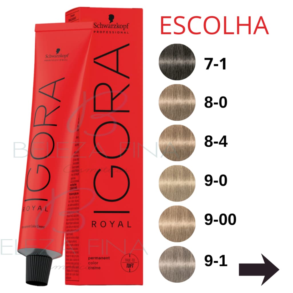 Tintura/ Coloração Igora Royal 60g - Schwarzkopf Professional (ESCOLHA) - 5-1 / 6-1 / 6-12 / 7-1 / 8-11 / 9-1