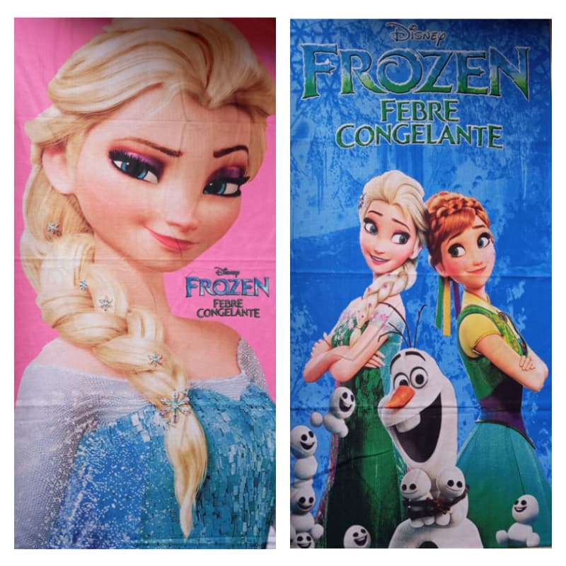 Kit 2 Toalhas De Banho Juvenil Filme Frozen Febre Congelante