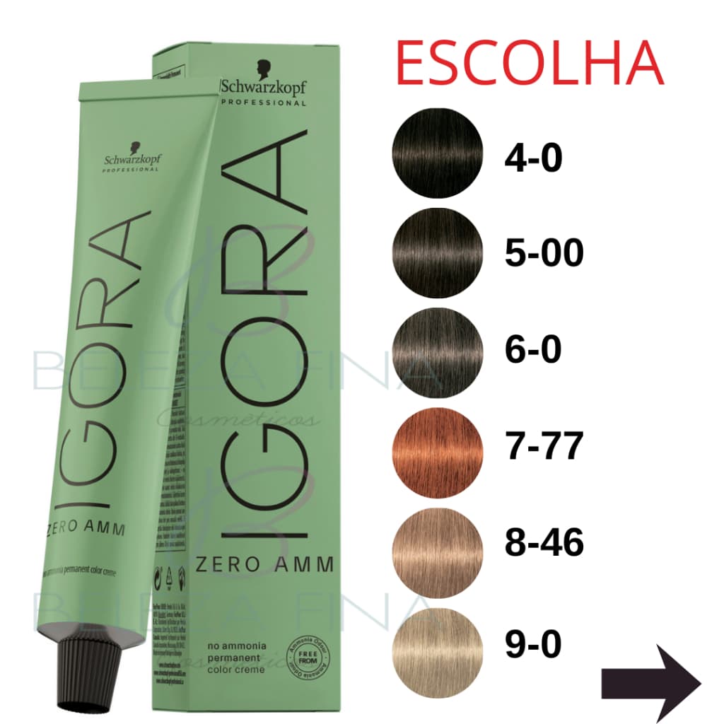 Tintura/ Coloração Igora Zero Amônia 60g - substituta da Essensity - Escolha a sua cor