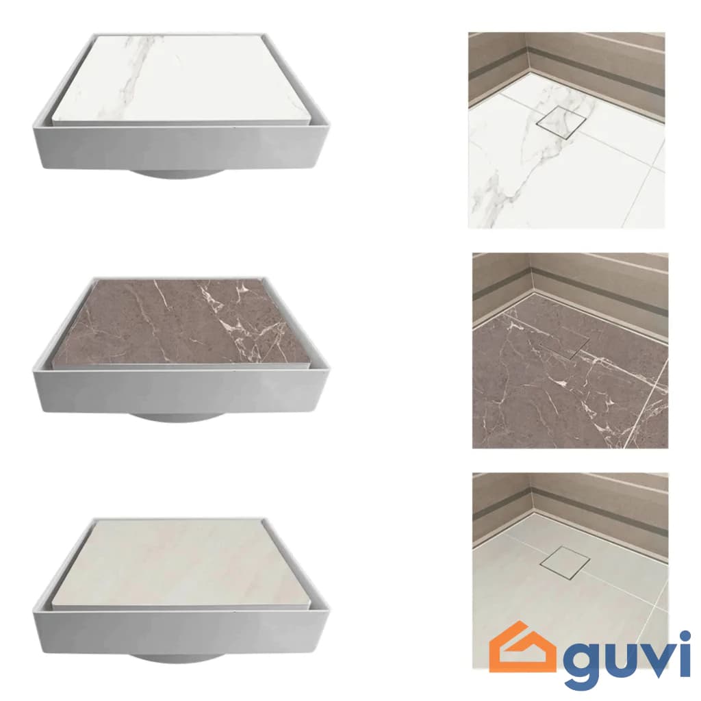 Ralo Luxo Moderno Guvi 15x15 cm Invisível Oculto Anti Odor/inseto Inteligente