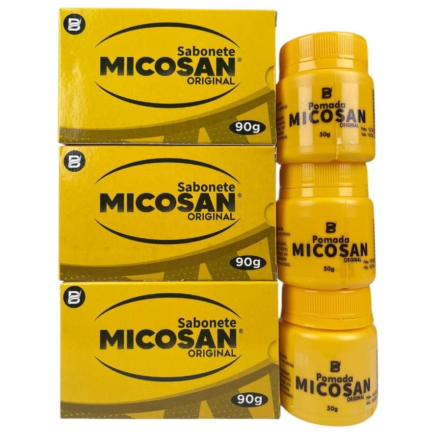 Micosan Pomada e Micosan Sabonete em Barra Original 3 Unidade de Cada Baruc Cosméticos