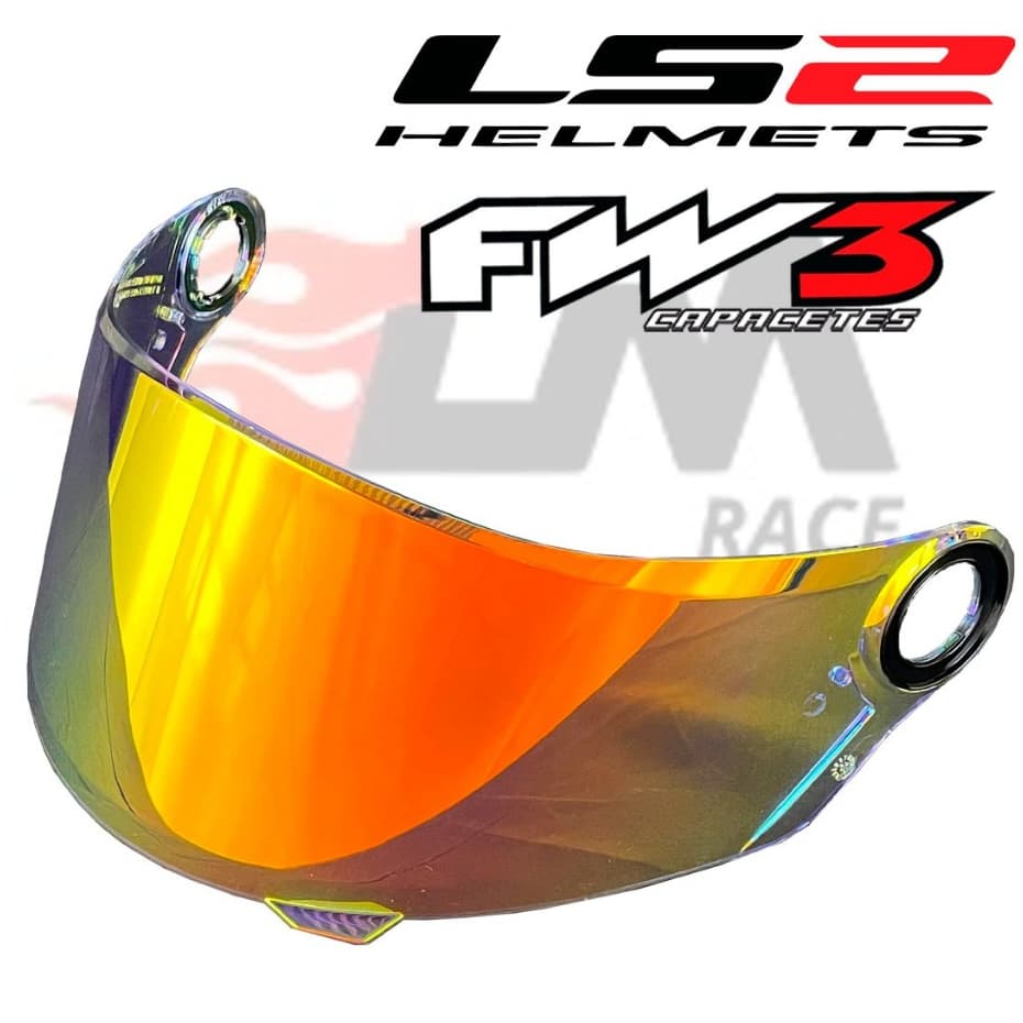 Viseira Capacete Ls2 Fw3 Revo Red Vermelha Modelos FF358 FF396 FF392 FW3 GT GTN GTX GT2 Nova