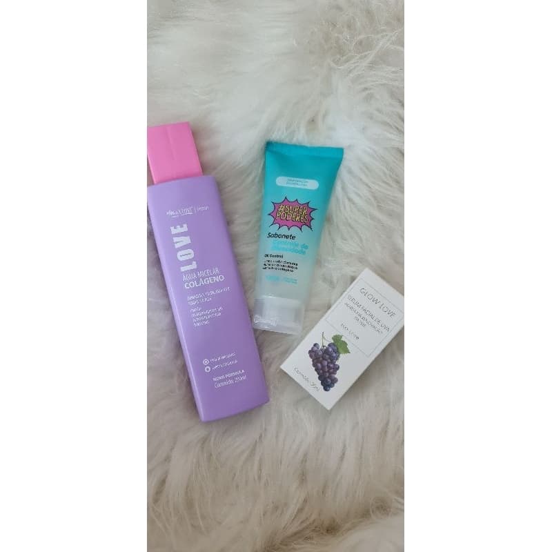 Kit Cuidados Faciais Max Love – Água Micelar + Sabonete Facial + Sérum Facial Uva