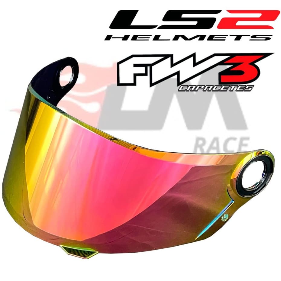 Viseira Capacete Ls2 Fw3 Revo Pink Rosa Modelos FF358 FF396 FF392 FW3 GT GTN GTX GT2 Nova