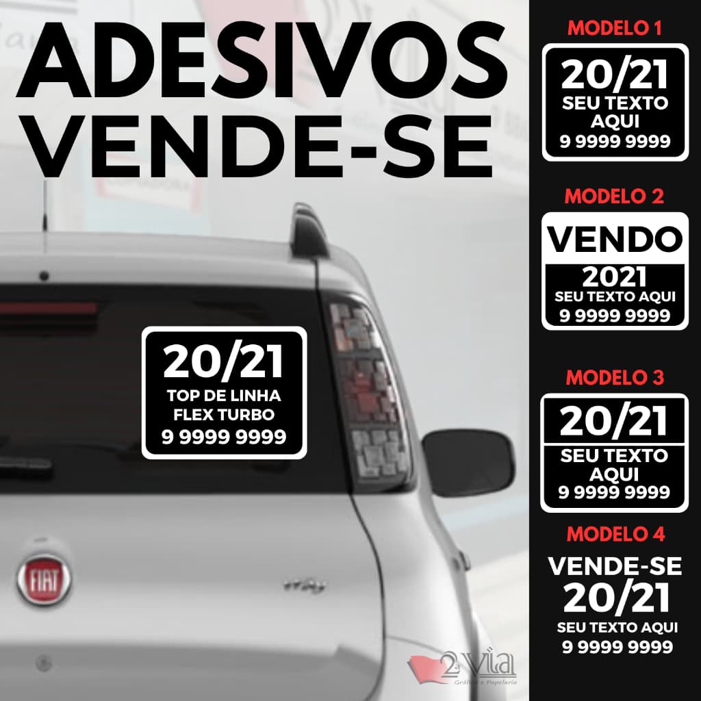 Adesivo Vende-se para Carros Personalizados Com Suas Informações