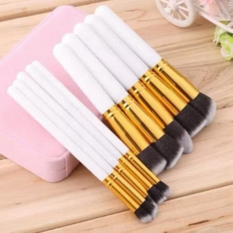 Kit de Pincéis de Maquiagem Profissional Multi-funcional com 10 peças
