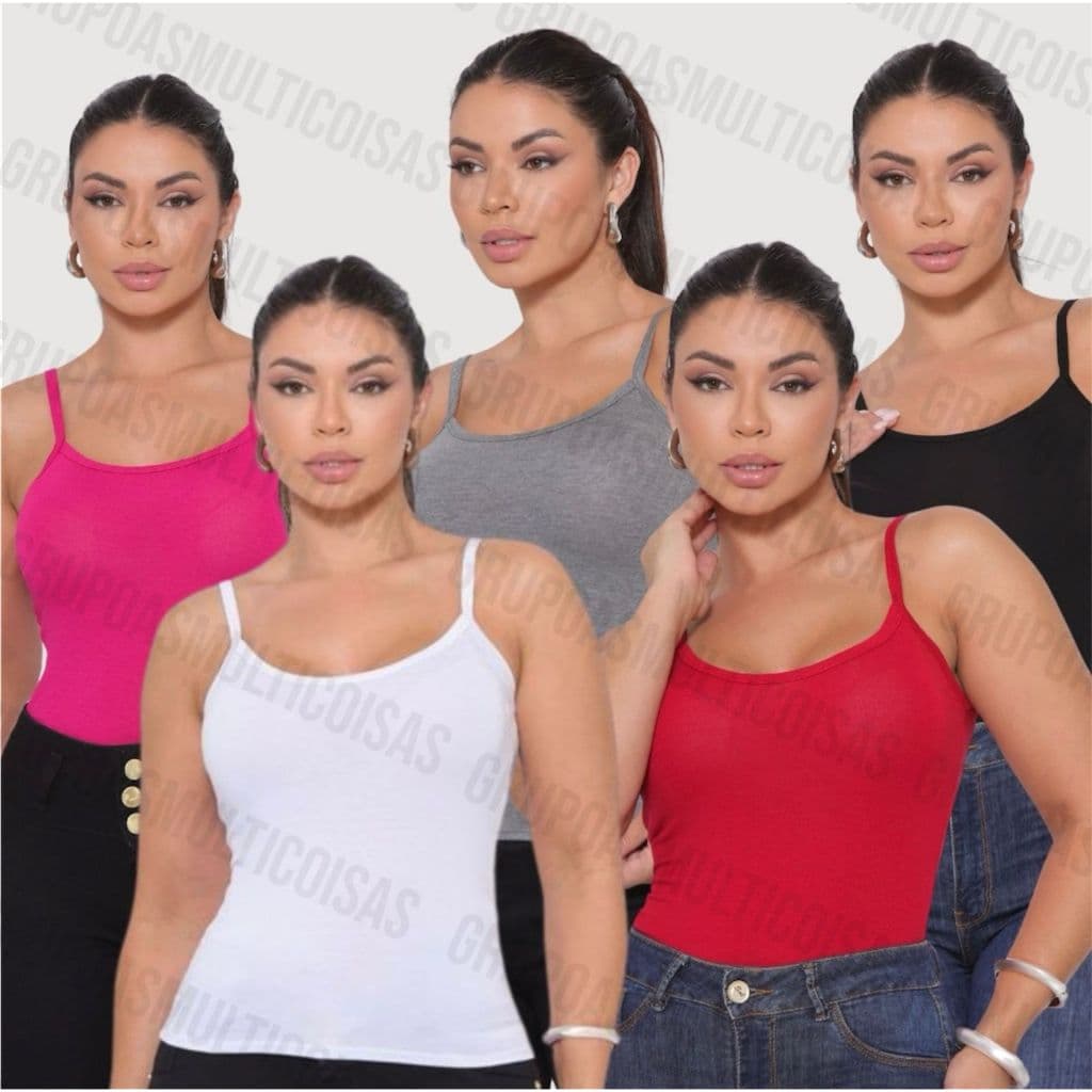 Regatinha Feminina de Alcinha Fina Ideal para Uso Diario / Casual Menor Preço / Mais vendido