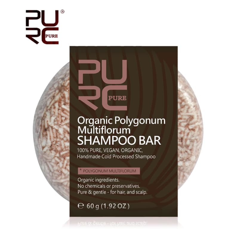 Shampoo Polygonum Multiflorum PURC Revitaliza e Rejuvenesce o Cabelo Grisalho 60g - No Brasil