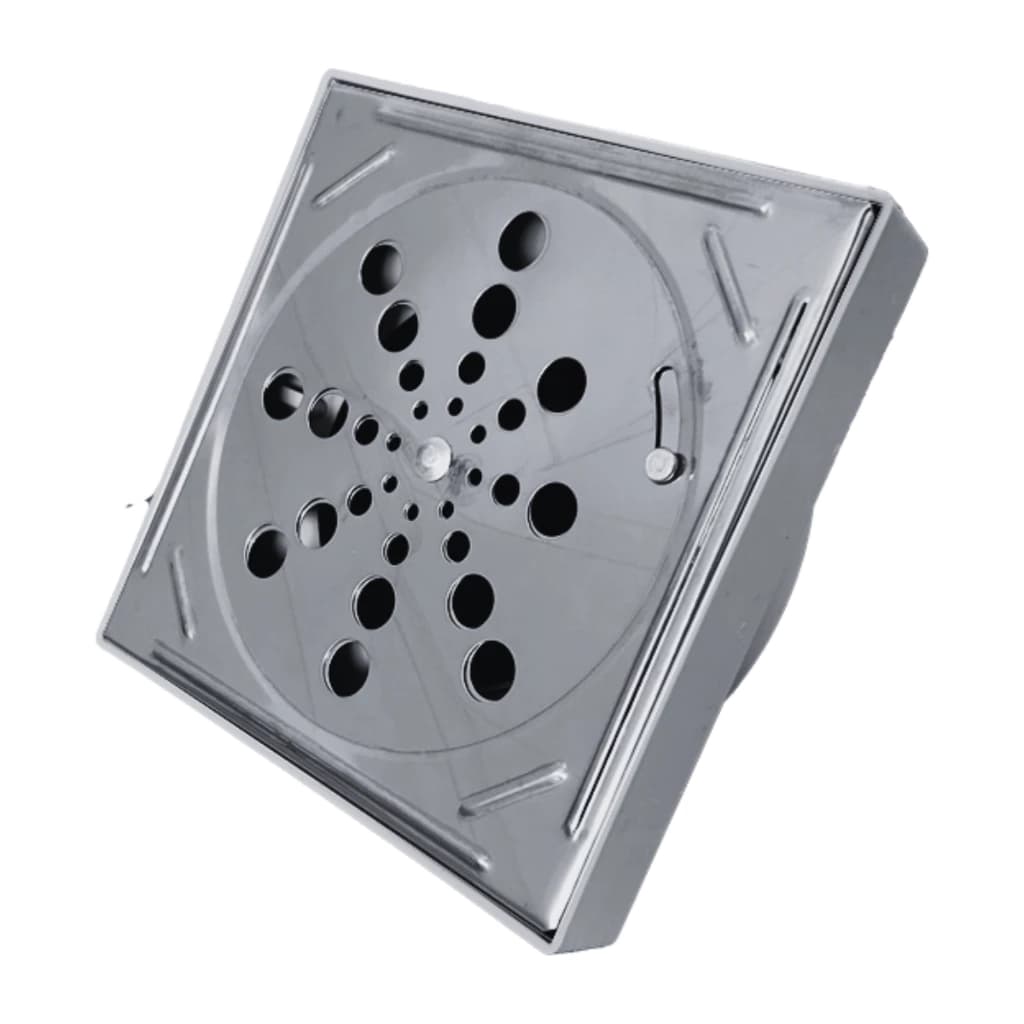 Ralo Quadrado Cinza Branco 15x15 Rotativa Fecho Abre/fecha Aco Inox 150mm anti inseto anti odor