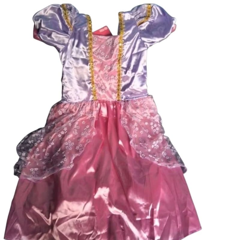 Vestido Princesa Sofia Rosa Tranças Para Festa Fantasia Infantil Tm 14 Para Crianças De 13 a 14 anos