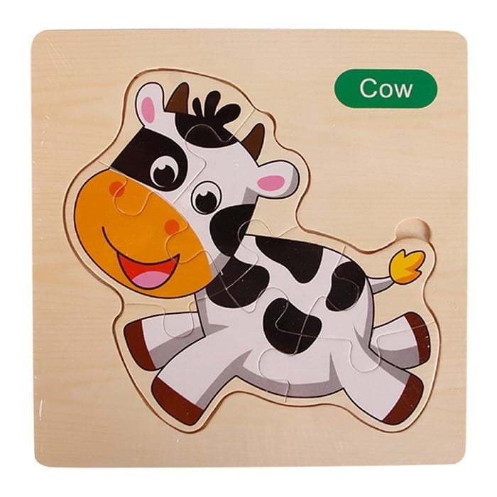 Quebra-Cabeça Infantil de Madeira 3D Montessori Didático Quebra-Cabeça educativo