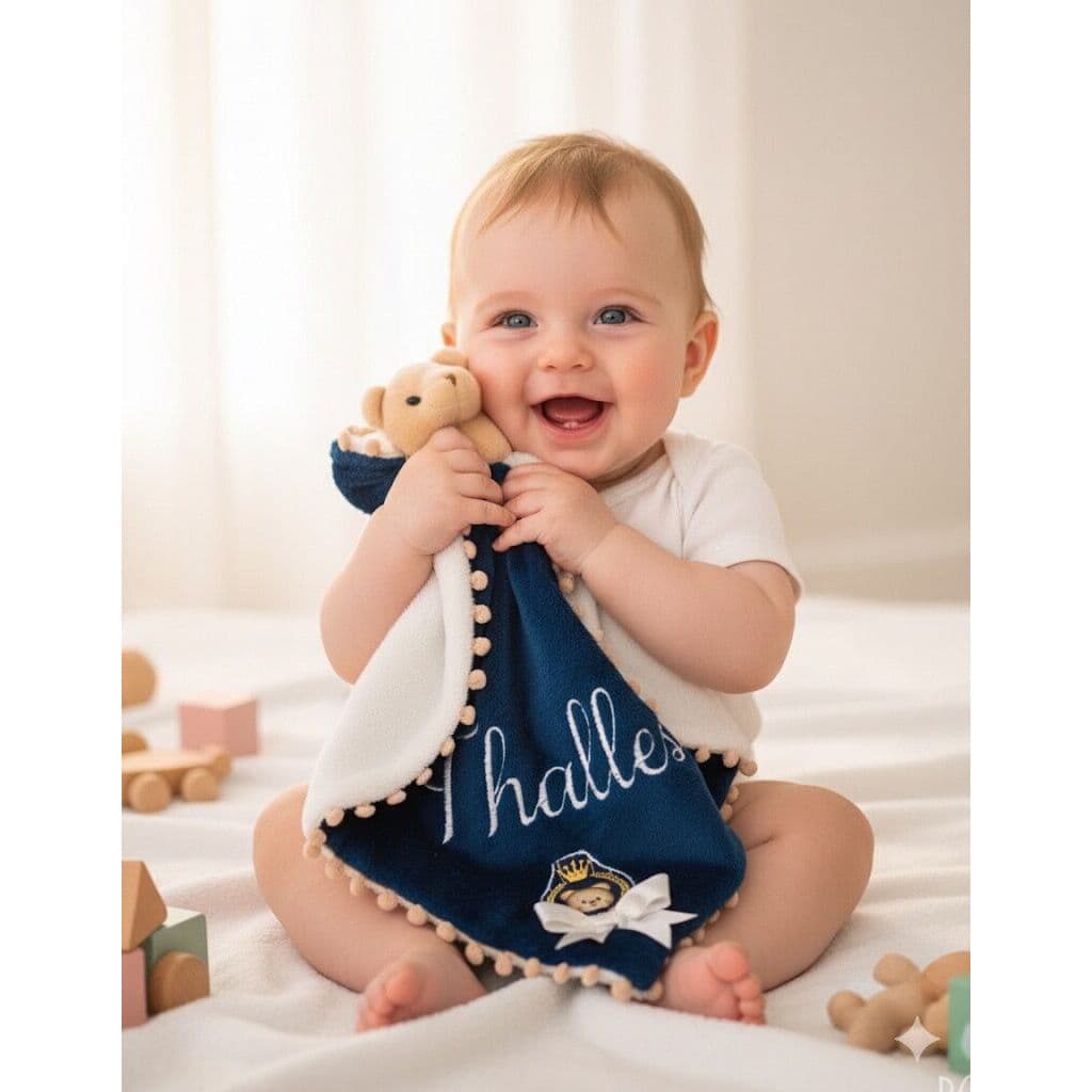 Naninha para bebê personalizada com nome (menino)
